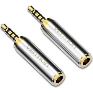 Vention VAB-S02 Lydadapter - 3.5mm hun til 2.5mm han - Guld