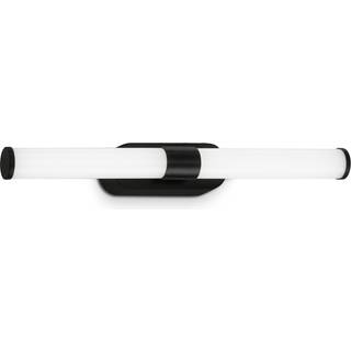 Runt LED-væglampe IP44 direkte 4.000 K sort