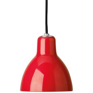 Luxy H5 Pendel Sort Ledning/Blank Rød Skærm - Rotaliana