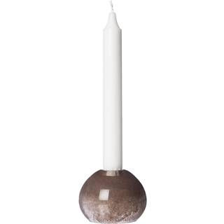ERNST Ernst lysestage glas Ø9 cm Brun