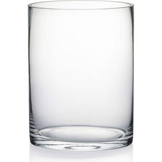 WGV -cylindervasebredde 6 """" H?jde 8 """" Clear Glass Container Terrarium Candle Holder til bryllupscenterpiece Party Event hjemmekontorindretning