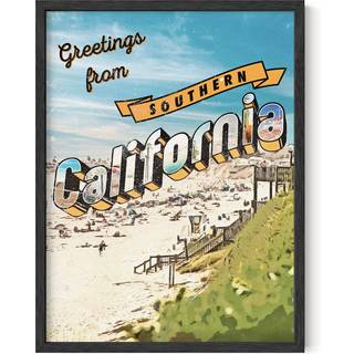 Haus og nuancer vintage plakater Californien Rejse v?gkunst - Californien Vintage plakater og Californien Billeder V?gkunst Vintage Californien S