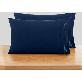 Nestl Navy Blue Pillow Cases Queen Størrelse Sæt med 2 Soft Queen Pillow Case 1800 Microfiber Queen Pillow Cases 2 Pillowcases Dronning Konvolut
