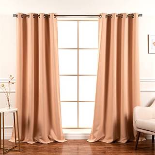 Bedste hjemmefashion premium blackout -gardinpaneler - solid termisk isoleret vinduesbehandling Blackout -gardiner til sovev?relse - Back Tab & R