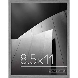 AmericanFlat 8.5x11 Billedramme med knust -resistent glas - Streamline Collection - tynd gr?nsefotosamme til v?g og bordplade - h?ngende hardware