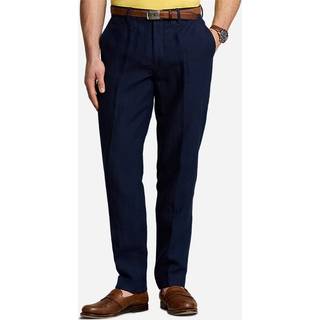 Polo Ralph Lauren Linen Pleated Trousers Navy