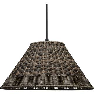PR Home udendørs hængelampe LISEN, brun, stik, Ø 45 cm