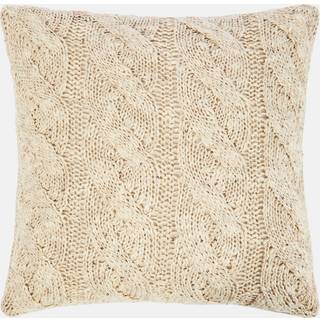 Brunello Cucinelli Cable-knit linen and silk cushion - beige - One Size