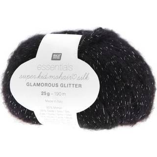 Essentials Super Kid Mohair Loves Silk Glamorous Glitter - Schwarz