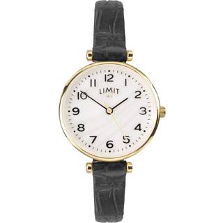 Limit 6494.01 Gold Plated Black Strap Watch - W77165