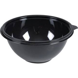 Salatskål, 6cm, Ø14cm, 500 ml, 500 ml, sort, RPET, rund