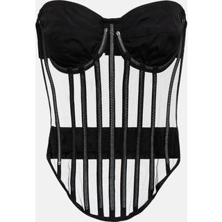 Dolce&Gabbana x Kim tulle embellished corset - black - S
