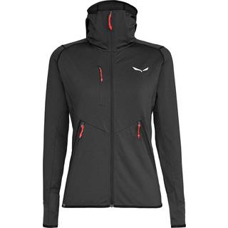 Salewa Women's Agner Hybrid Polarlite Fullzip Hoody Fleecejakke Damer størrelse 34 farve grå/sort