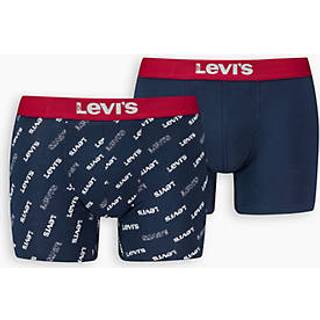 Levis 2-pak Logo Aop Boxer Brief - Navy-2 - Medium