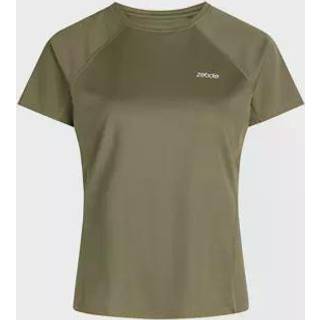 Zebdia M Grøn Sports T-shirt til Dame - Komfortabel og Åndbar SS Tee