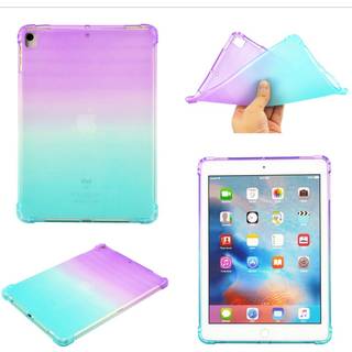 SKALO iPad 10.2 Gradient TPU Cover - Lilla-Turkis