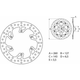 Brembo Bremseskiver Faste Med Tgk
