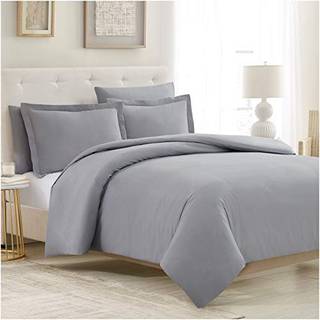 Mellanni Oversized Queen Duvet Cover Set - 5 PC Iconic Collection Bedding Set - Soft & Cooling - Dyne Cover 2 Shams 2 Pillow Cases - Button Lukni