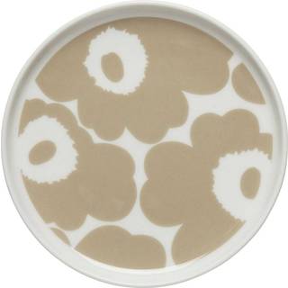 Unikko tallerken, 13,5 cm., hvid/beige