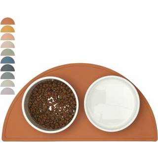 Skal vi g?? -Vandt?t silikone Pet Food Mat-Spillespidsfodringsm?tter til gulve h?vet kantdesign let at reng?re holdbar fleksibel gummim?tte til h