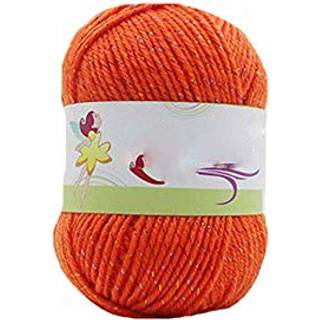 Clisil 250gram gnist orange akrylgarn strik h?klet projekt garn metallisk diy t?ppe beanie dukke skinnende garn