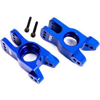 Traxxas - TRX9552X - Carriers, stub axle, 6061-T6 aluminum (blue-anodized) (left and right)/ 3x18mm CS (with threadlock) (2)