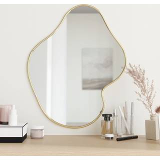 vægspejl 60x50 cm guldfarvet