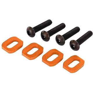 Traxxas - TRX7759-ORNG - Washers, motor mount, aluminum (orange-anodized) (4)/ 4x18mm BCS (4)