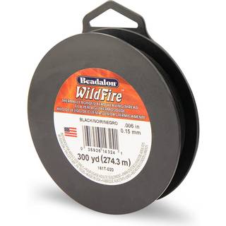 Beadalon Wildfire .006 i 0,15 mm brudstyrke 10 lb / 4,5 kg sort 300 yd / 274,3 m