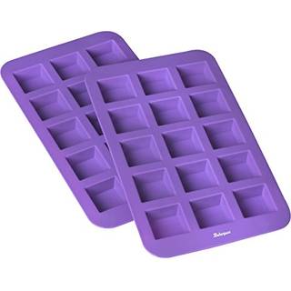 Bakerpan silikone brownie -form til bagning af individuel bidest?rrelse 1,5 tommer brownie firkanter silikone brownie pan med skillel?ggelser 15