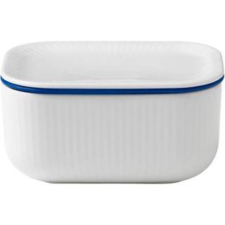 Royal Copenhagen - White Fluted Smørskål Med Låg 42 cl - Serveringsskåle - Porcelæn