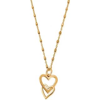 ChloBo Gold Interlocking Love Heart Necklace - Gold - 56cm