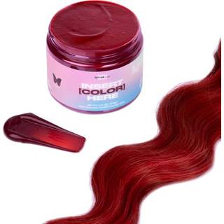 Inh Semi Permanent hårfarve Ruby Red Color Depositing Conditioner Midlertidig tonekonditioneringshårmaske sikkert rødt hårfarve - 6oz