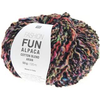 Rico Design Fun Alpaka Cotton Blend aran - Multicolor schwarz