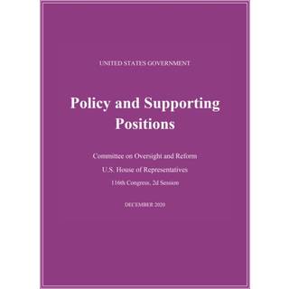 United States Government Policy and Supporting Positions (Plum Book) 2020
