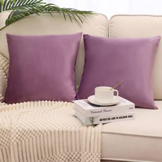 MZPSO -pakke med 2 Velvet Super Soft Solid Decorative Square Throw Pillow Covers Set Pushion Case til sovev?relsesbil 18 x 18 tommer 45 x 45 cm l