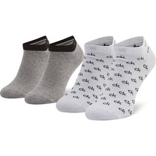 Calvin Klein 2-pak Eduardo All Over Sneaker Sock - White - Str 39/42