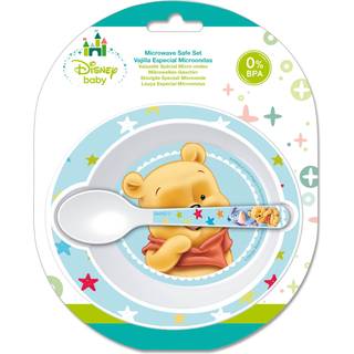 Peter Plys i blå børne service - Spisesæt i 2 dele til børn - Peter Plys