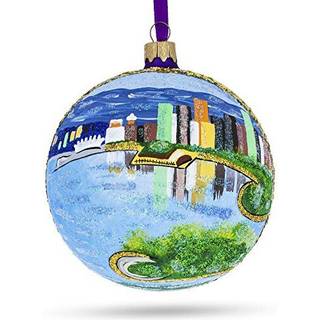 Stanley Park Vancouver Canada Glass Ball Christmas Ornament 4 Inches