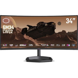 Cooler Master GM34-CWQ2 34" WQHD, 165hz, Quantum Dot, VA, Curved Gamingskærm