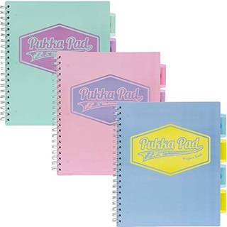 Pukka Pad 5 Emne Spiral Notebook 3 -Pack med omplaceringsberettigede divider - 200 sider p? 80 gsm papir med perforerede kanter Fantastisk til ko
