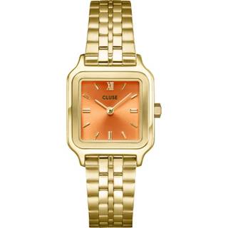 CLUSE Gold Gracieuse Petite Square Apricot Watch - Gold - Orange