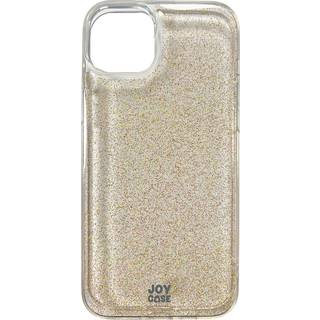 iPhone 15 Plus Joy Case Hybrid Glitter Cover - Gennemsigtig / Guld