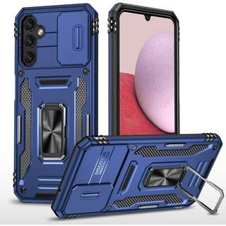 SKALO Samsung A14 4G/5G Armor Hybrid Metal Ring Camera Slider - Blå