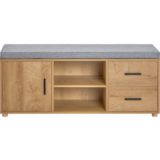 SoBuy Skobænk med Skuffer - Natur, 110 cm