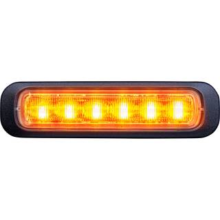 Strands Dark Knight Riktat Blixtlys Orange 6 LED Klar Linse