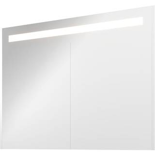 Sanibell Proline spejlskab med LED belysning og mathvid sidepaneler 100x74cm