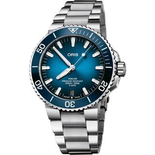 ORIS Aquis Date Cal. 400 41,5mm 01-400-7769-6355-07-8-22-09PEB - Herre - 42 mm - Analog - Automatisk - Safirglas
