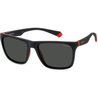 Polaroid Unisex PLD 2141/S BLX/M9 Solbriller Plast Sort-opaque Grå Firkantet Polariseret