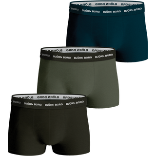 Björn Borg Cotton Stretch Trunk 3-pack Grøn, XS
